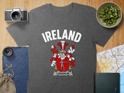 Ireland with Red and White Crest Patterned T-shirt product