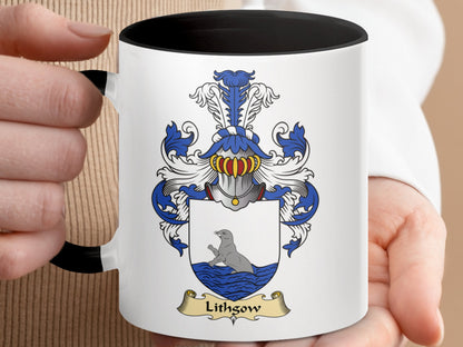 Clan Lithgow Scottish Coat of Arms Accent Mug - Living Stone Gifts