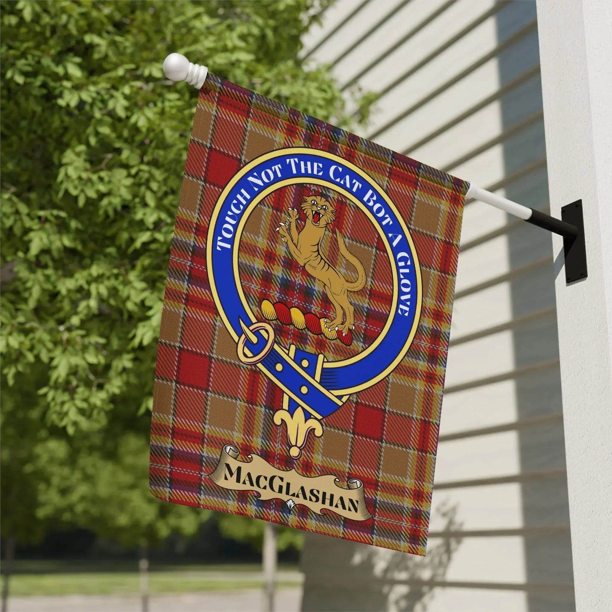 Touch Not The Cat Without A Glove Tartan Flag product