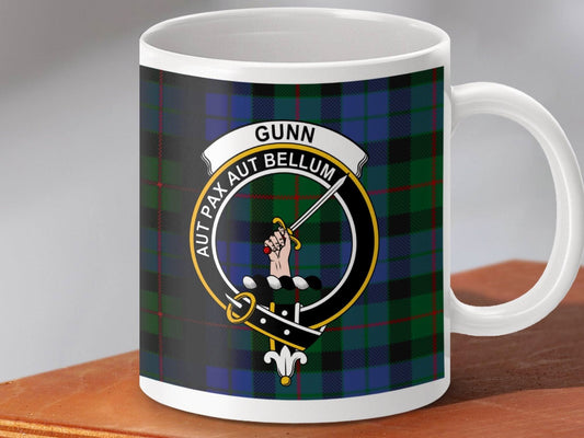 Gunn Aut Pax Aut Bellum Plaid Mug product type