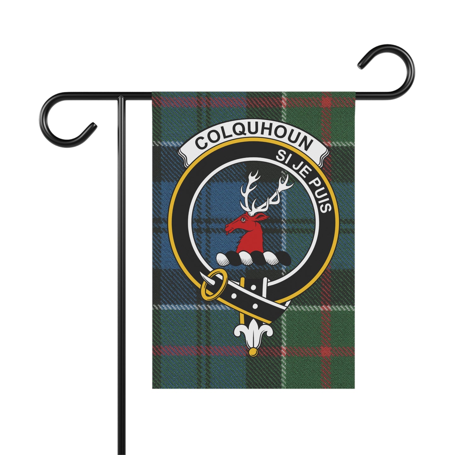 Colquhoun Clan Scottish Tartan Crest Garden Flag