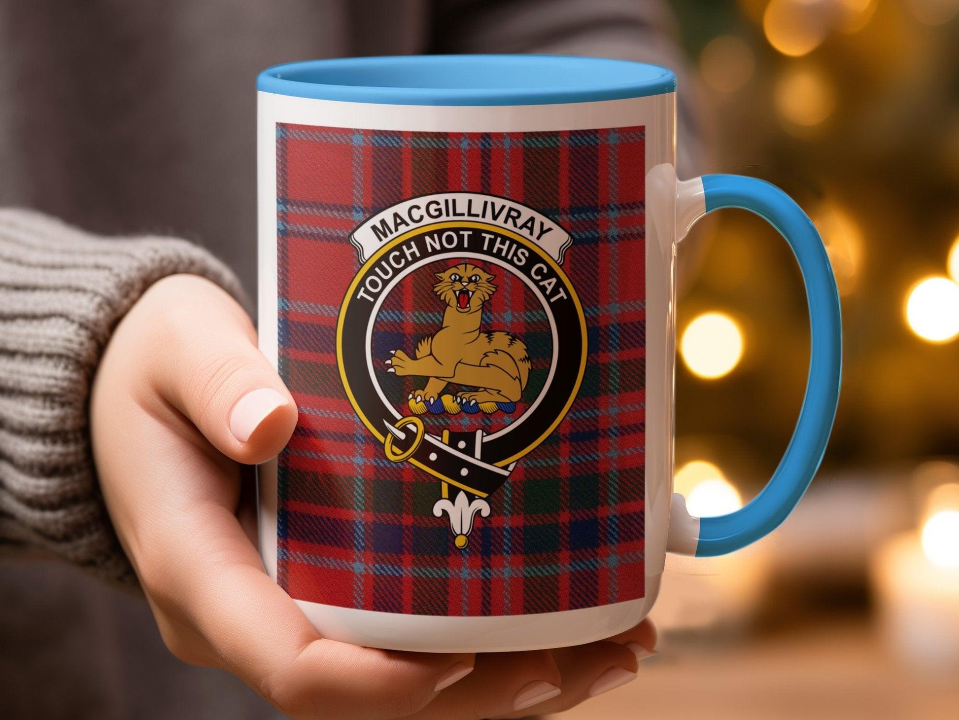 MacGillivray Clan Crest and Tartan Design Mug - Living Stone Gifts