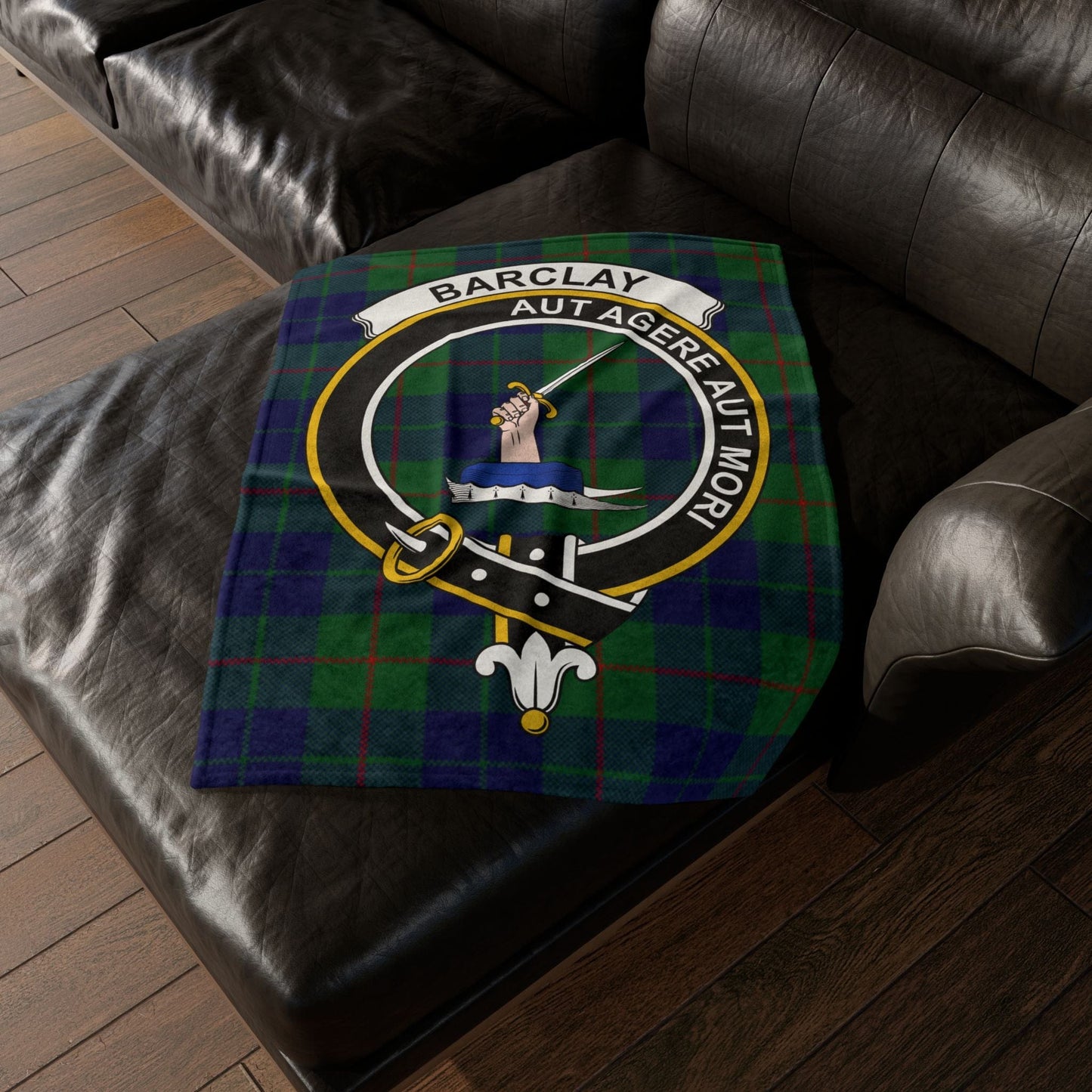 Barclay Clan Crest Tartan Scottish Throw Blanket