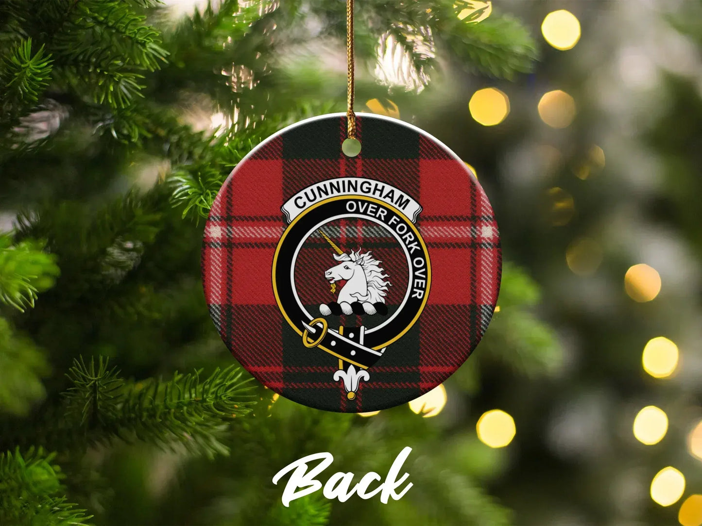 Cunningham Over Fork Over Plaid Christmas Ornament product type