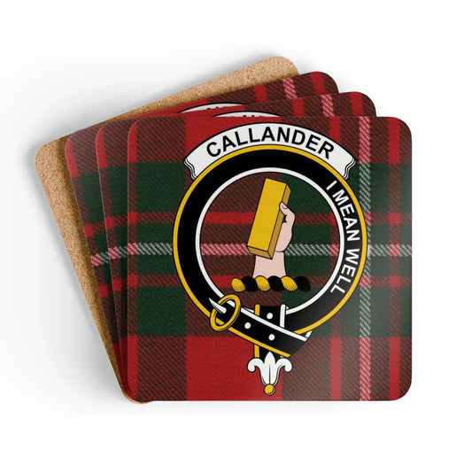 Callander Mean Well Crest Plaid Coaster Set product type