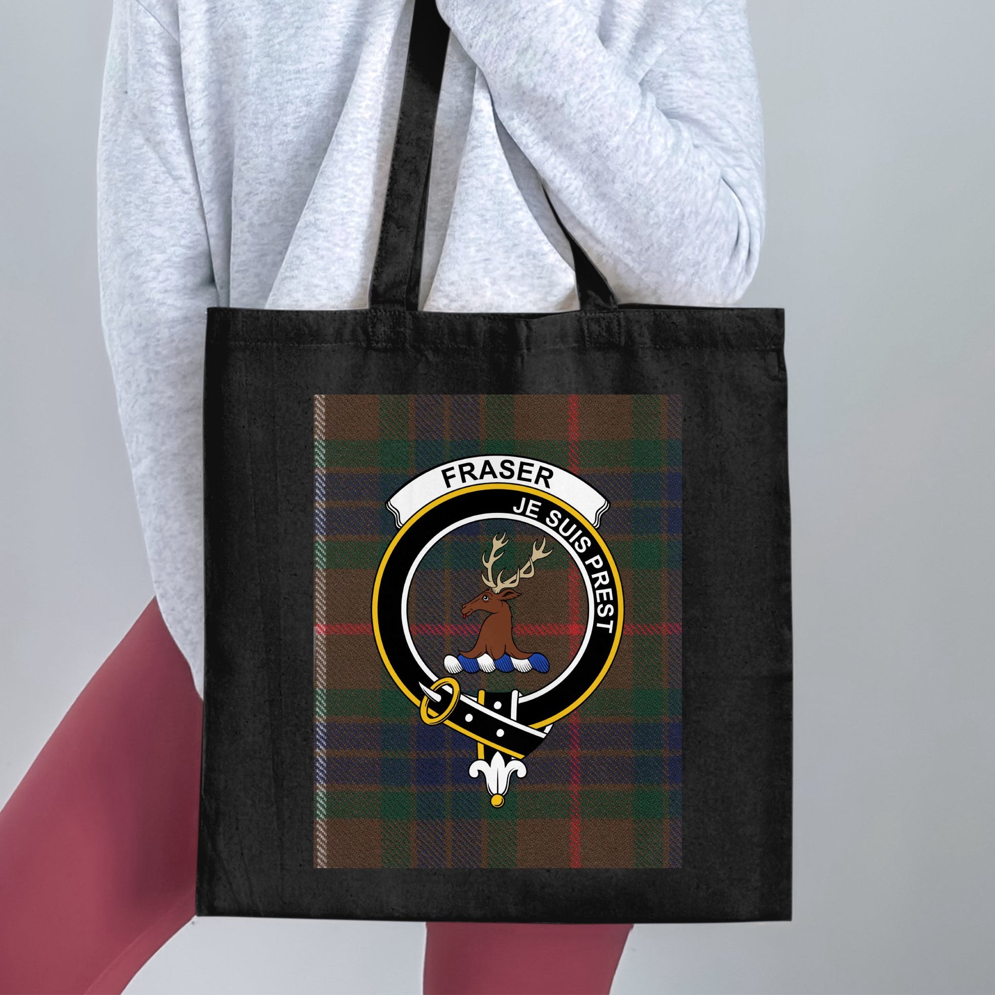 Fraser Je Suis Prest Clan Tartan Tote Bag - Living Stone Gifts