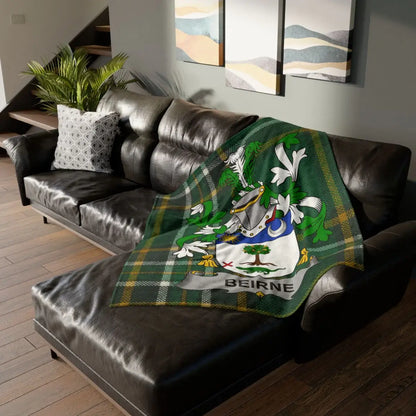 Beirne Crest Irish Family Name Blanket product type
