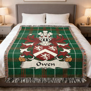 Owen Welsh Family Crest Woven Blanket | Heirloom Tartan Gift