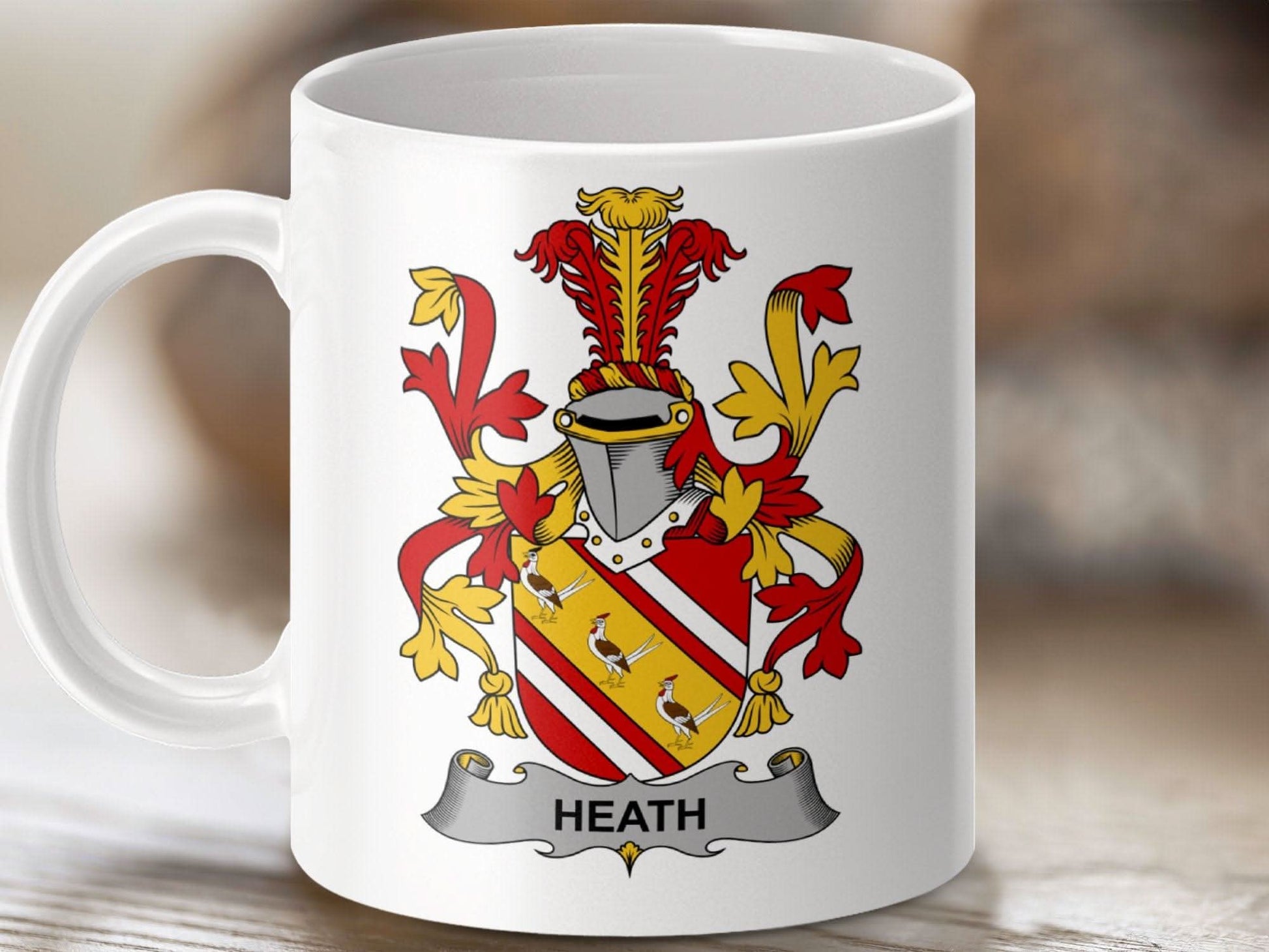 Heath Family Iridescent Crest Emblem Design Mug - Celtic Ancestry Gifts