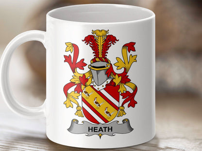 Heath Family Iridescent Crest Emblem Design Mug - Celtic Ancestry Gifts
