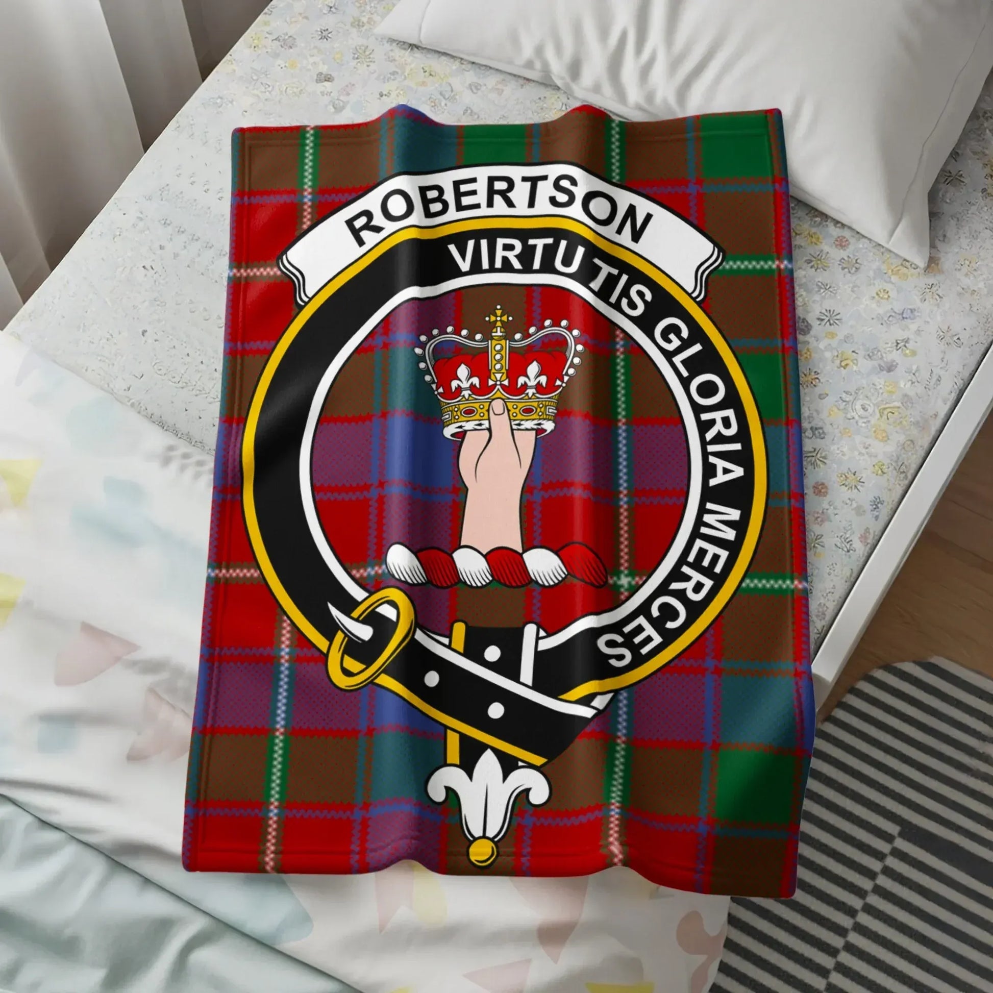 Clan Robertson Tartan Blanket Vivid Design product type