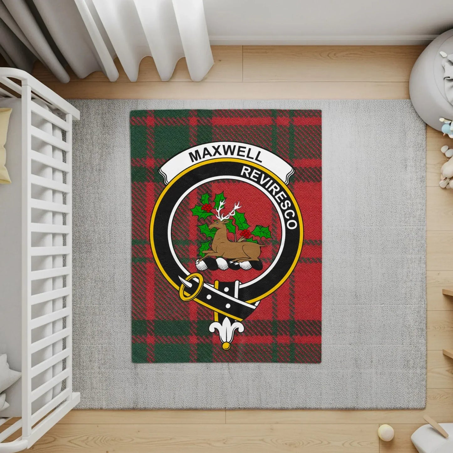 Maxwell Reviresco Tartan Crest Emblem Rug product
