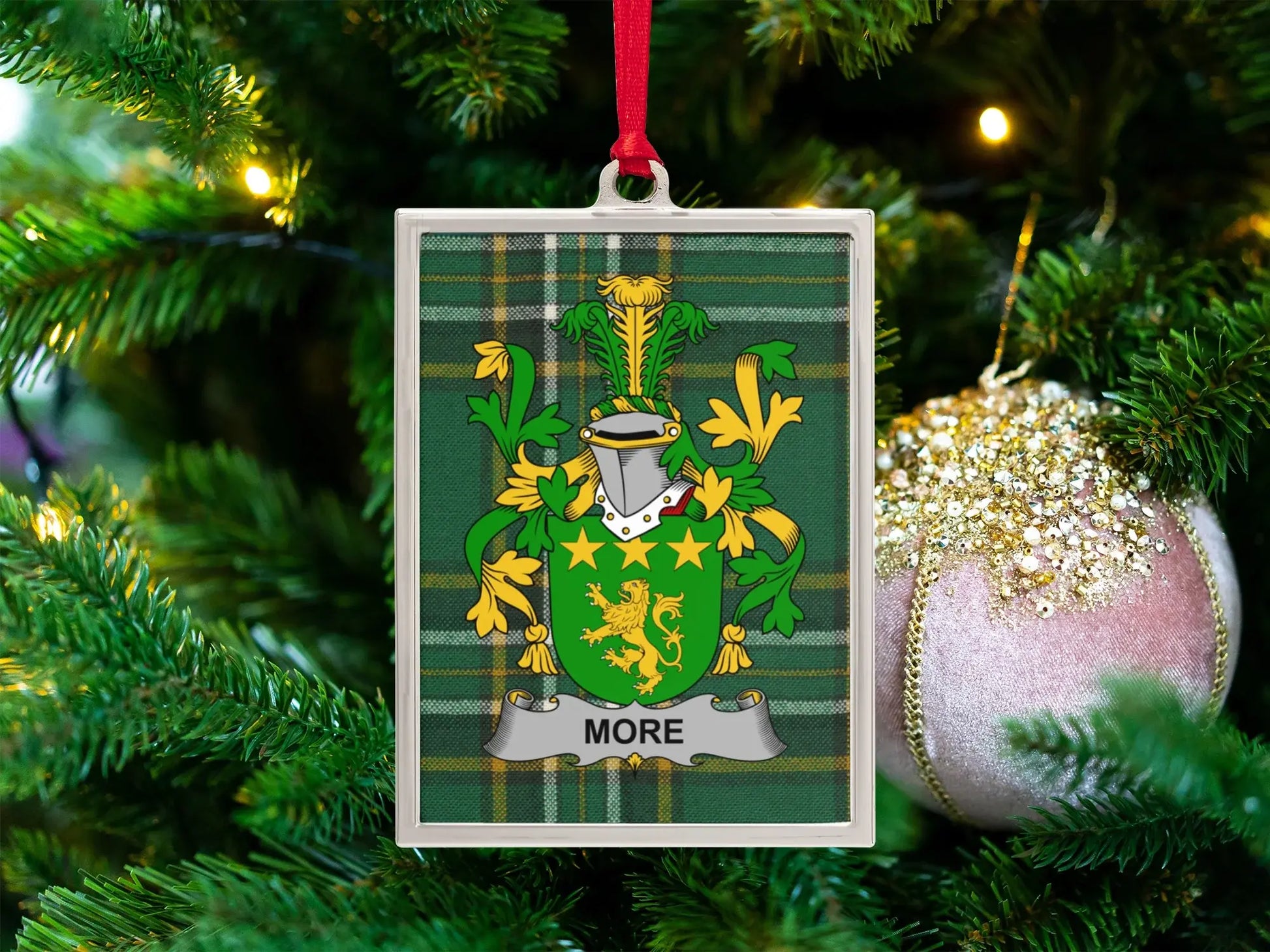 Family Crest Personalized Christmas Tree Ornament product