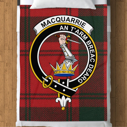 Scottish Clan Macquarrie Tartan Throw Blanket - Living Stone Gifts