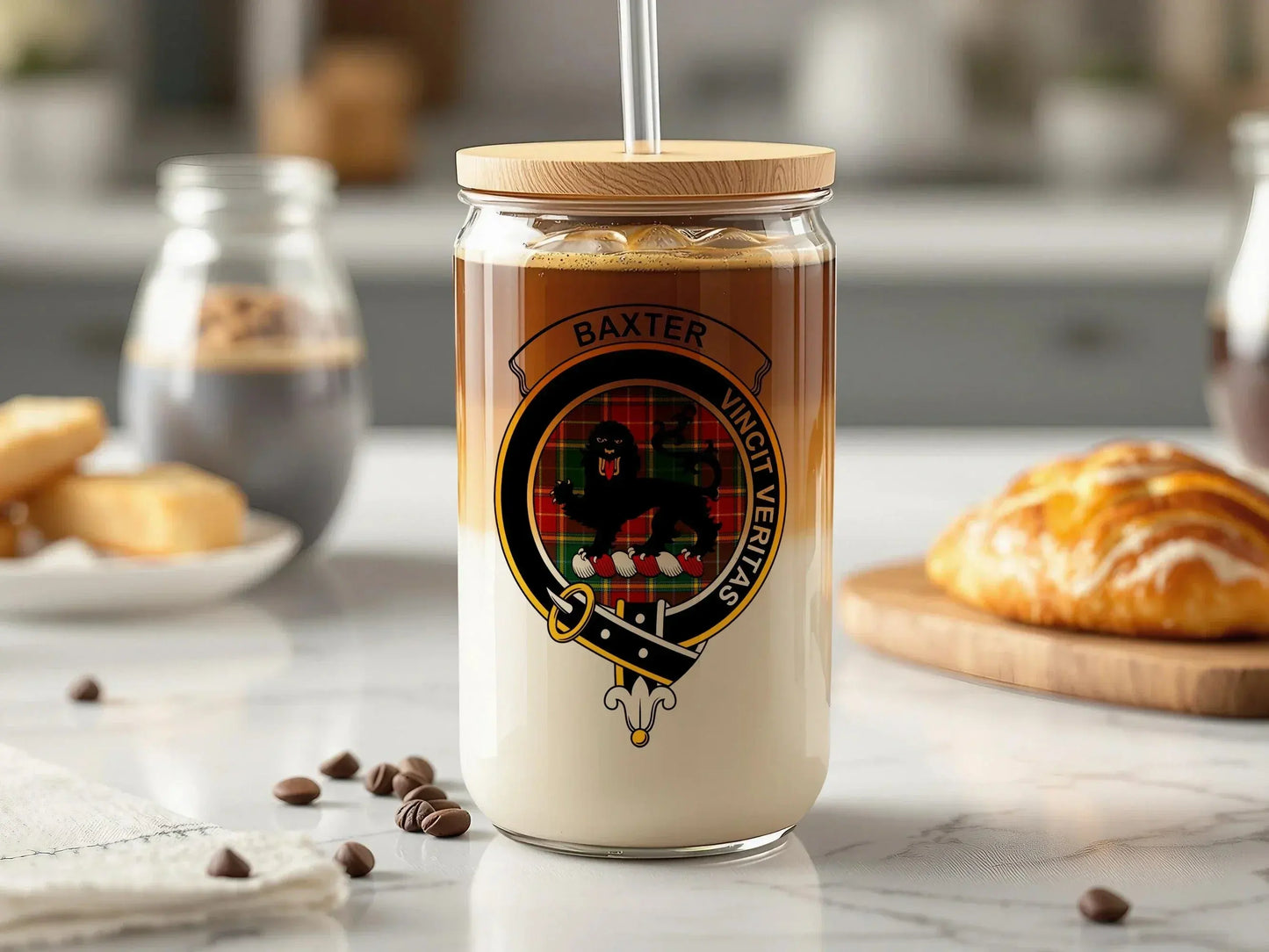 Scottish Crest Baxter Tart Design Glass Jar product type