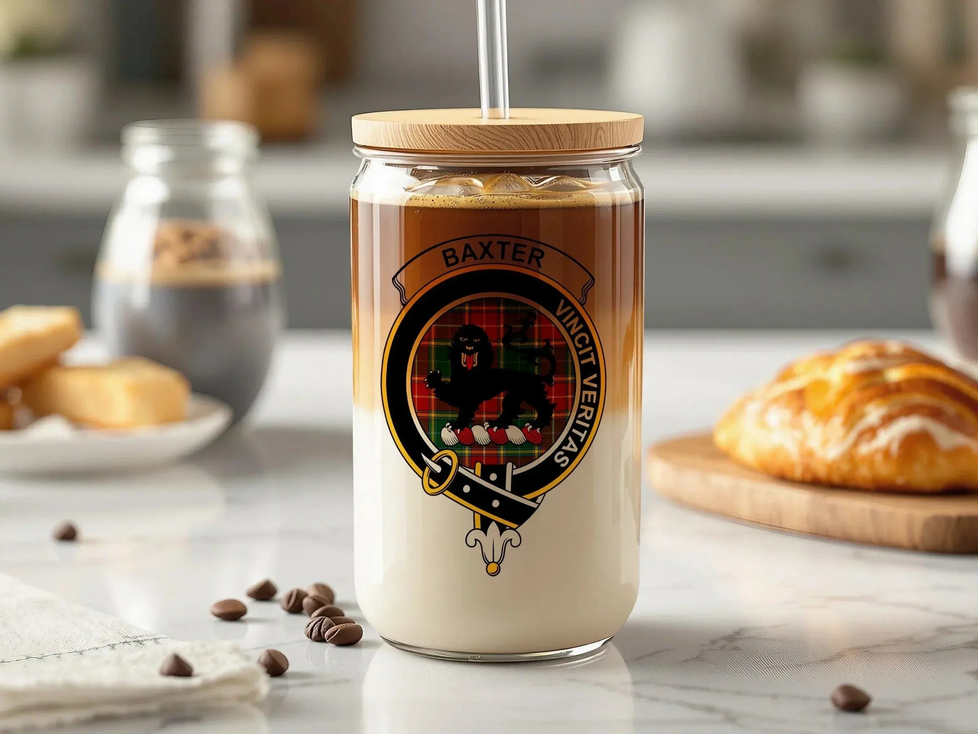 Scottish Crest Baxter Tart Design Glass Jar product type