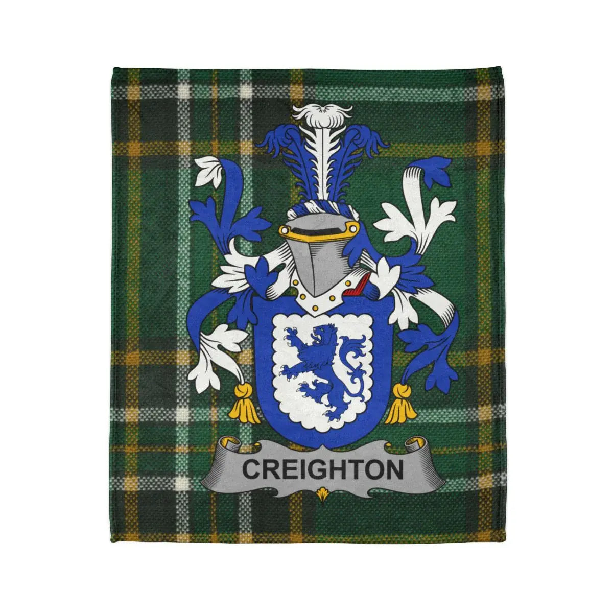 Creighton Family Crest Tartan Blanket product