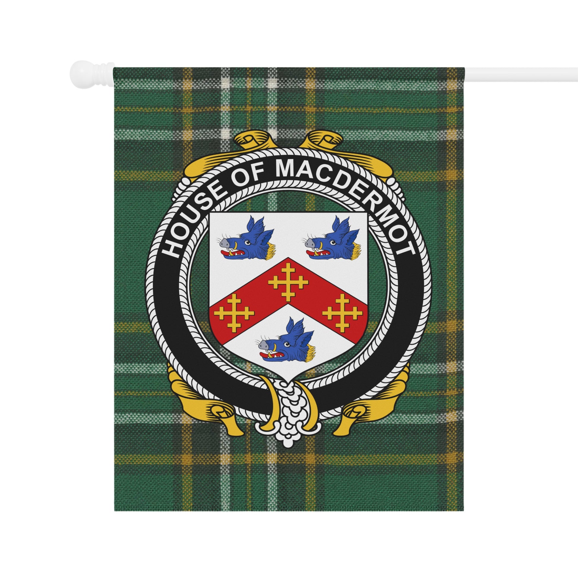 House of MacDermot Crest Flag Decor Item
