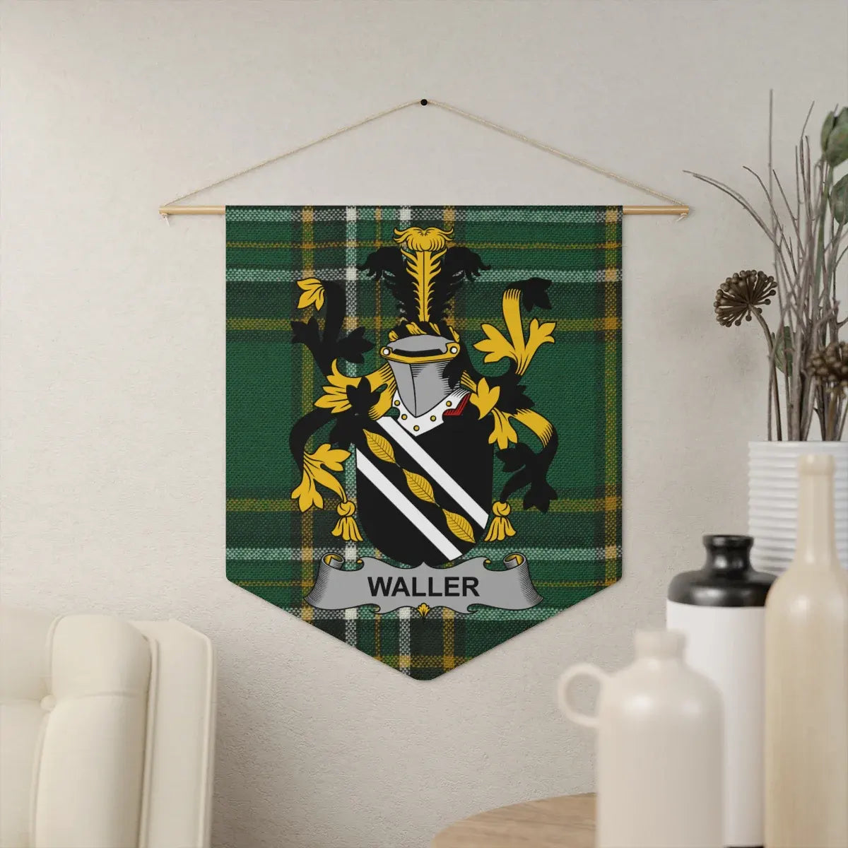 Waller Family Crest Emblem Wall Hanging product type