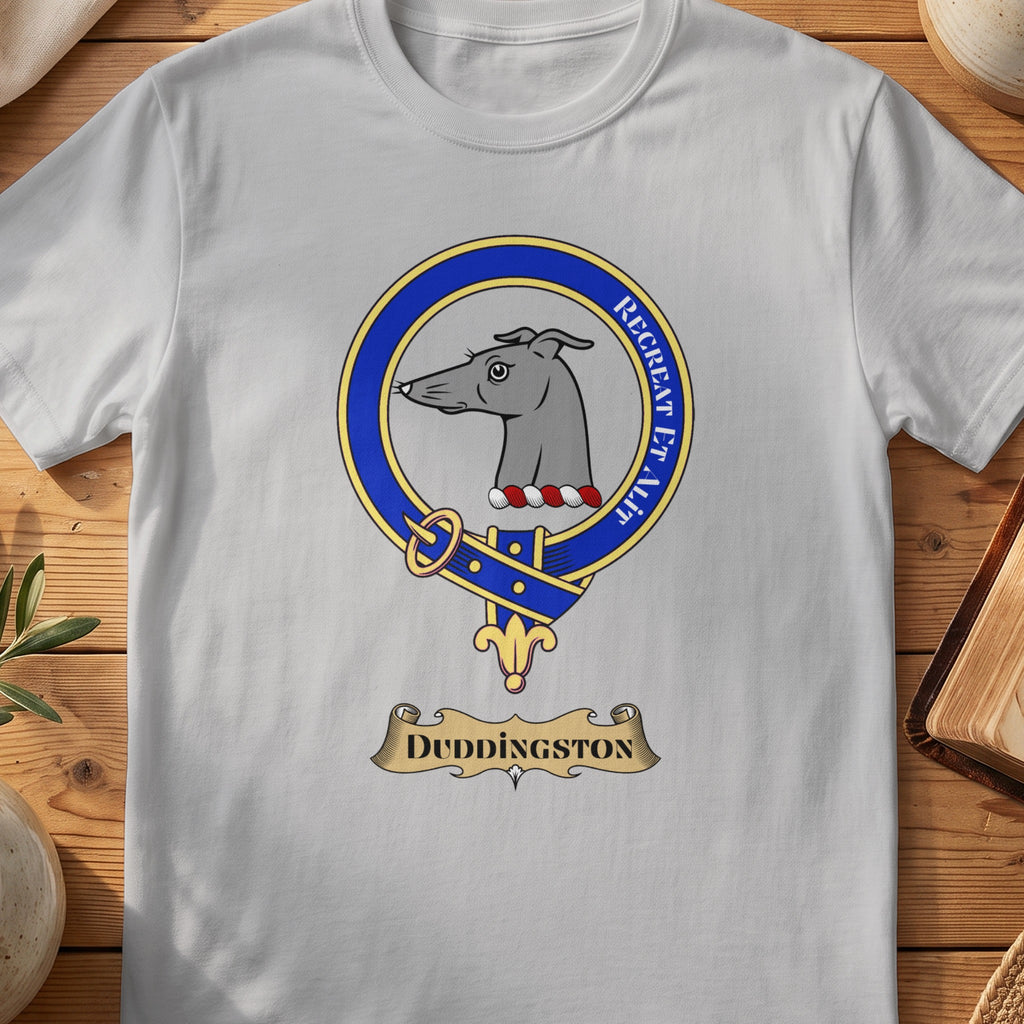 Duddingston Scottish clan crest T-shirt in Sport Grey