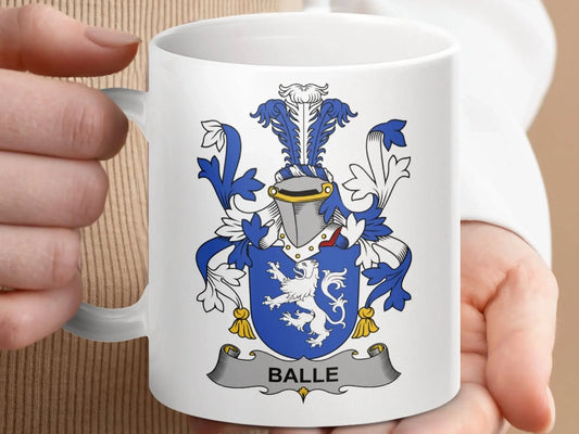 Balle Surname Irish Heritage Crest Family Gift Idea mug - Celtic Ancestry Gifts