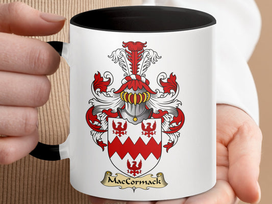 MacCormack Family Coat of Arms Emblem Accent Mug - Living Stone Gifts