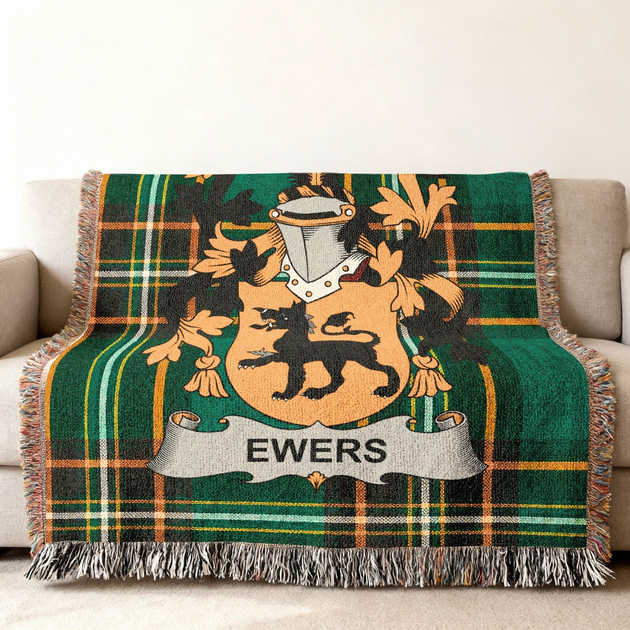 Ewers Family Crest Tartan Pattern Heritage product type