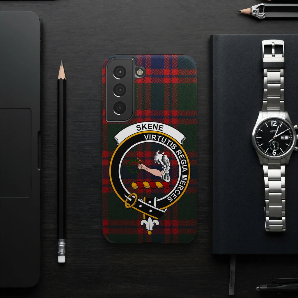 Skene virtutis regia merces tartan phone case — plaid design, Samsung variant