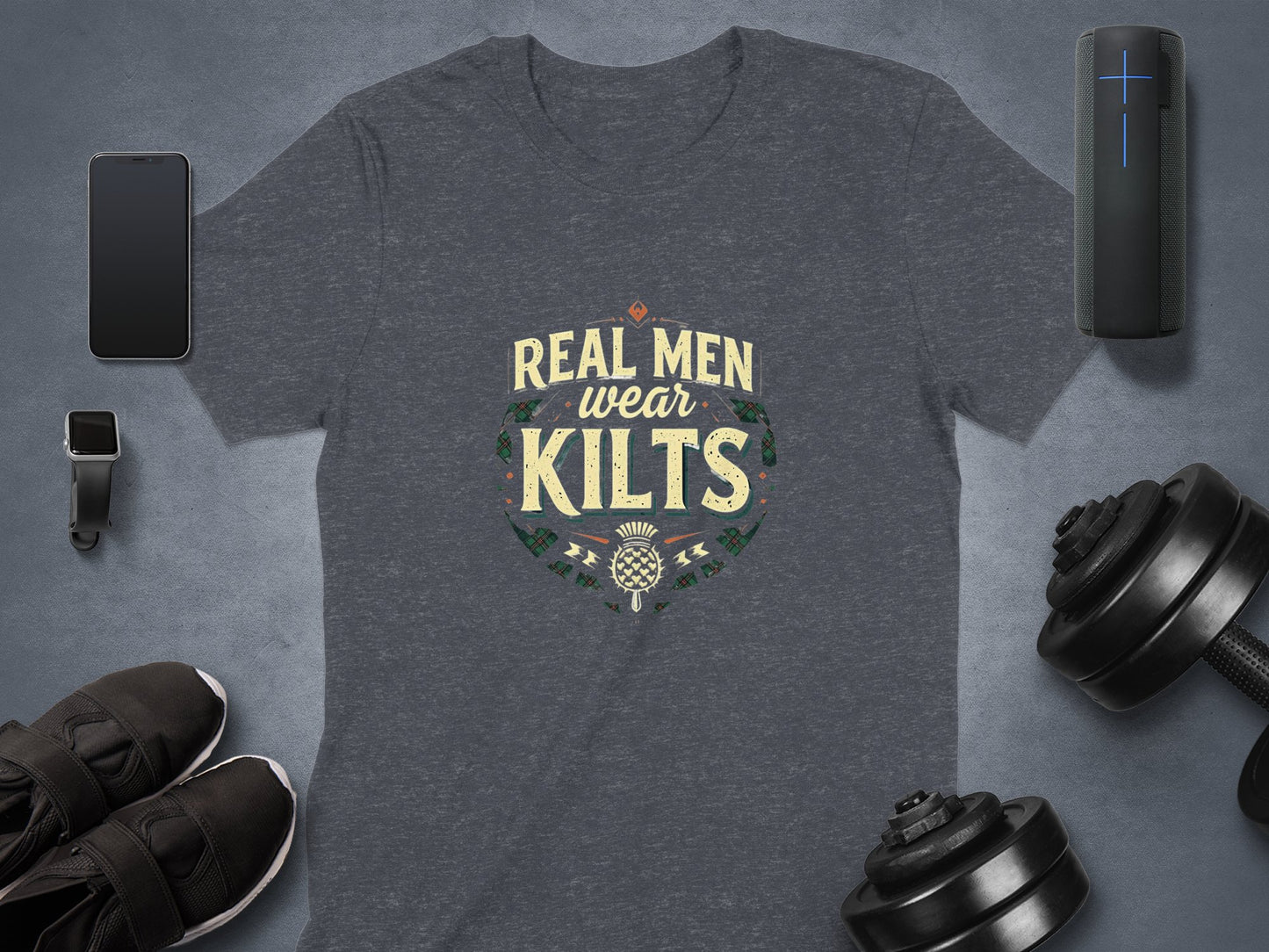 Real Men Wear Kilts Graphic Design Men's T-Shirt - Living Stone Gifts