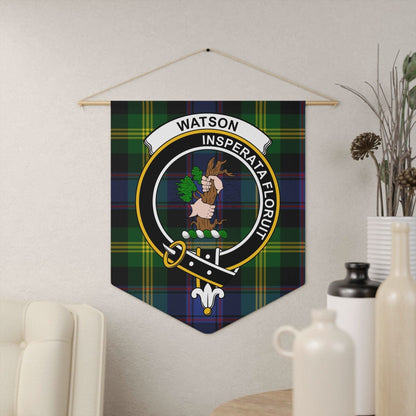 Watson Clan Scottish Tartan Insperaa Forum Wall Pennant - Celtic Ancestry Gifts