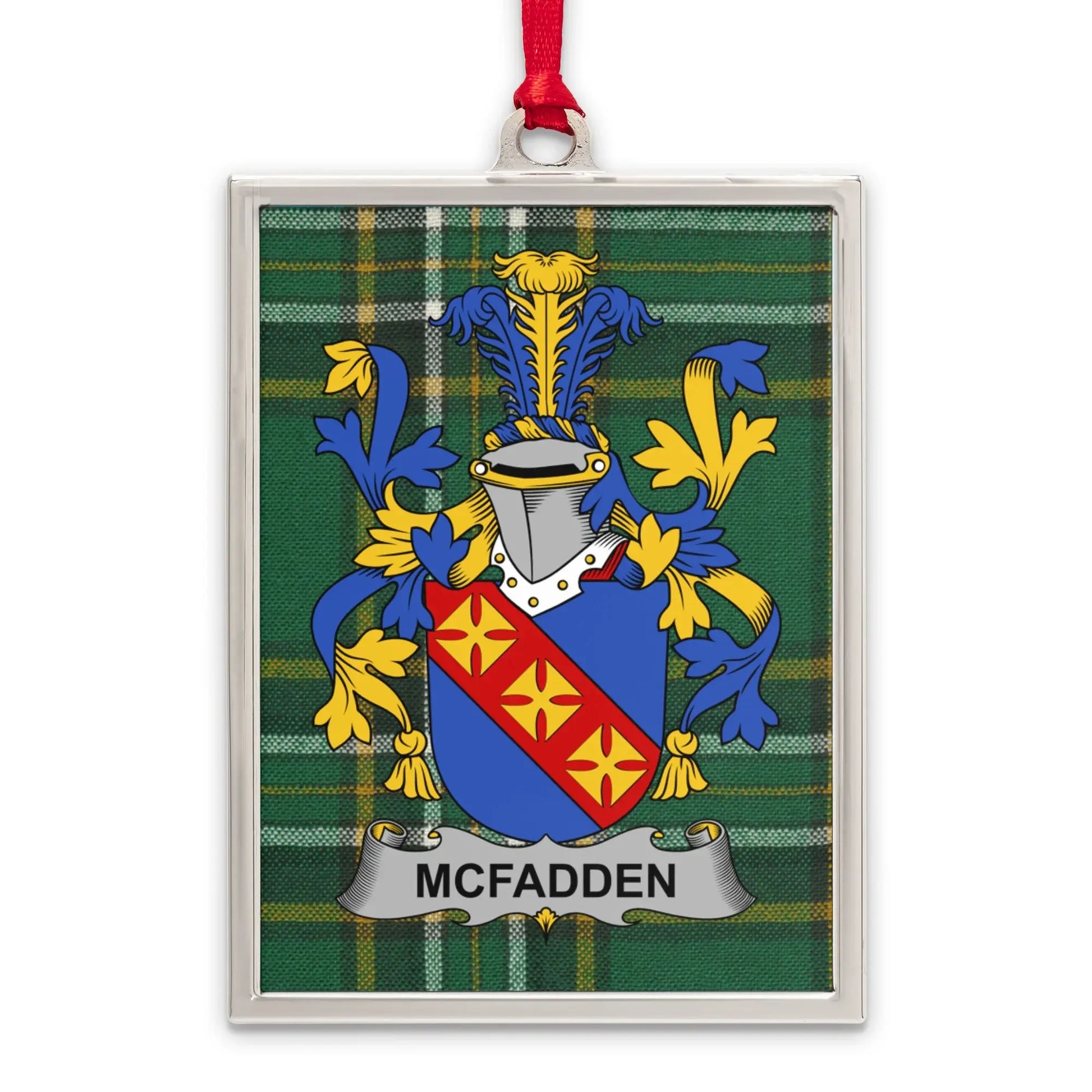 McFadden Family Crest Plaid Background Rectangular Product