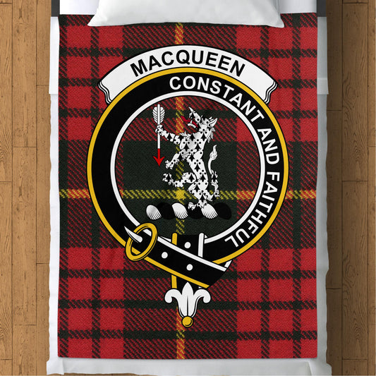 Scottish Clan Macqueen Tartan Throw Blanket - Living Stone Gifts