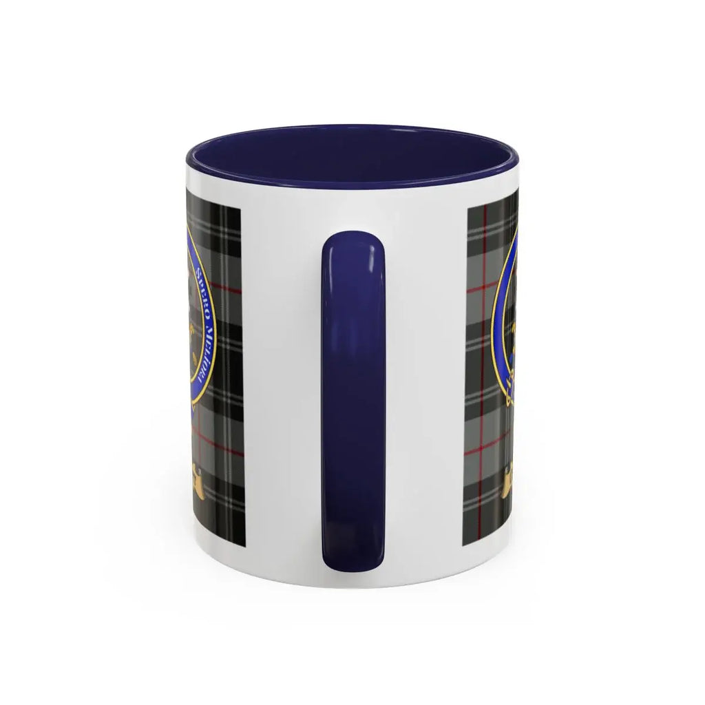 Custom Plaid Design Colorful Accent Ceramic Mug