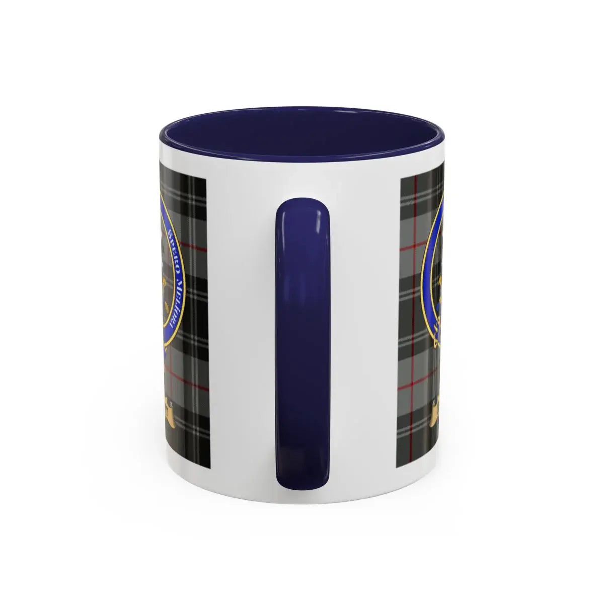 Custom Plaid Design Colorful Accent Ceramic Mug