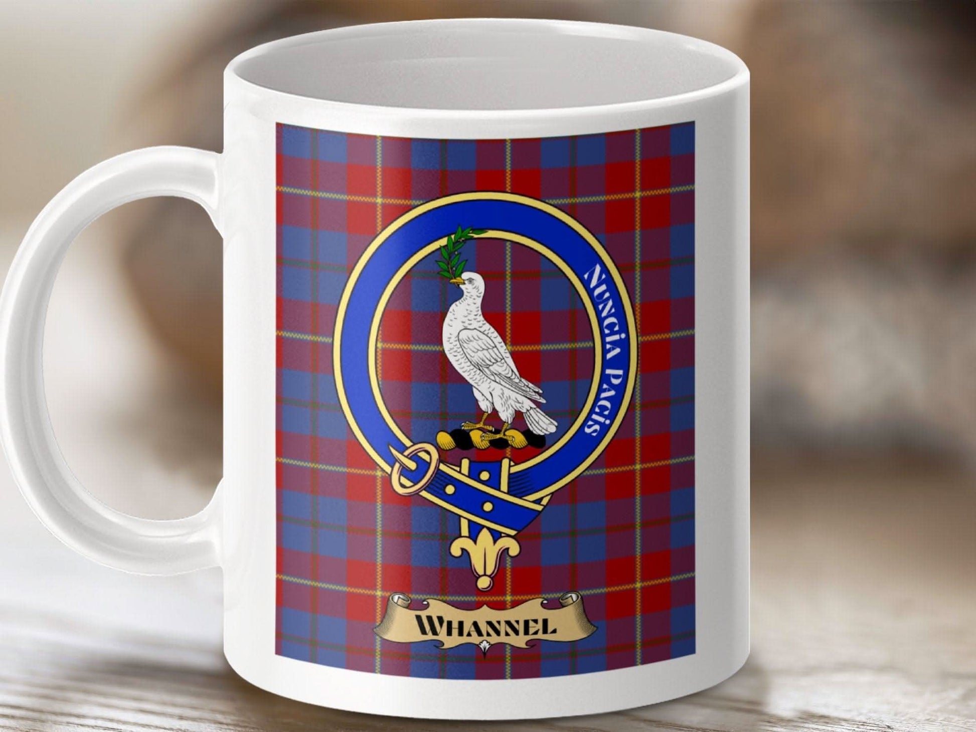 Clan Whannel Heritage Tartan Emblem Mug product type