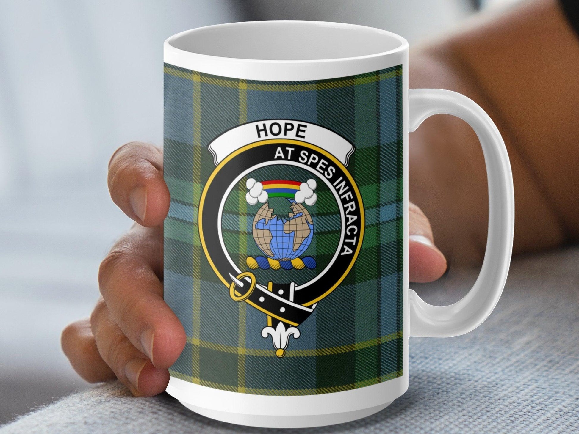 Unique Scottish Clan Tartan Crest Design Mug - Living Stone Gifts