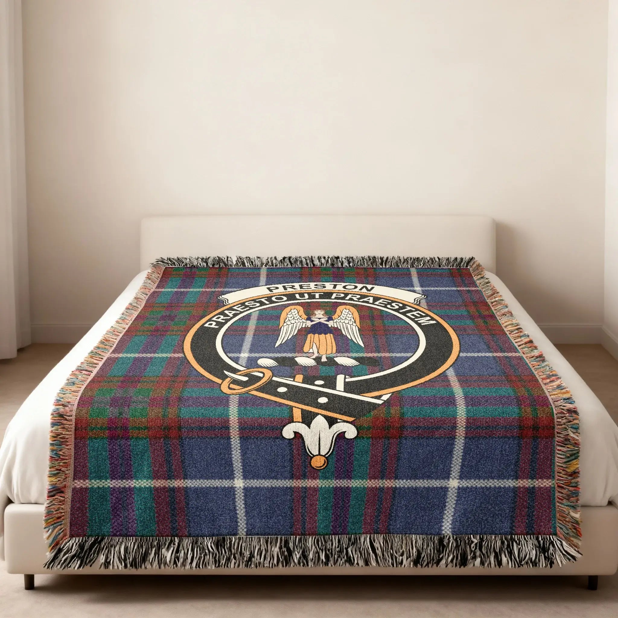 Preston Praesto Ut Praestem Tartan Design Blanket