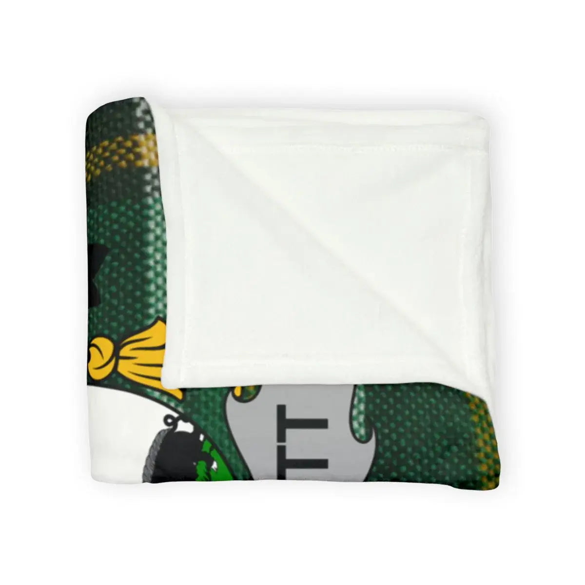 Leprechaun Hat and Shamrock Design Green Blanket product