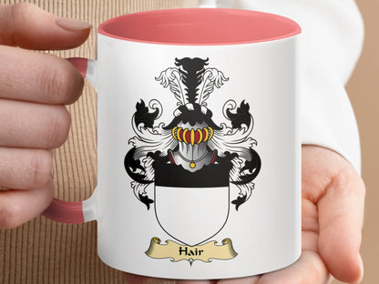 Clan Hair Scottish Coat of Arms Accent Mug - Living Stone Gifts