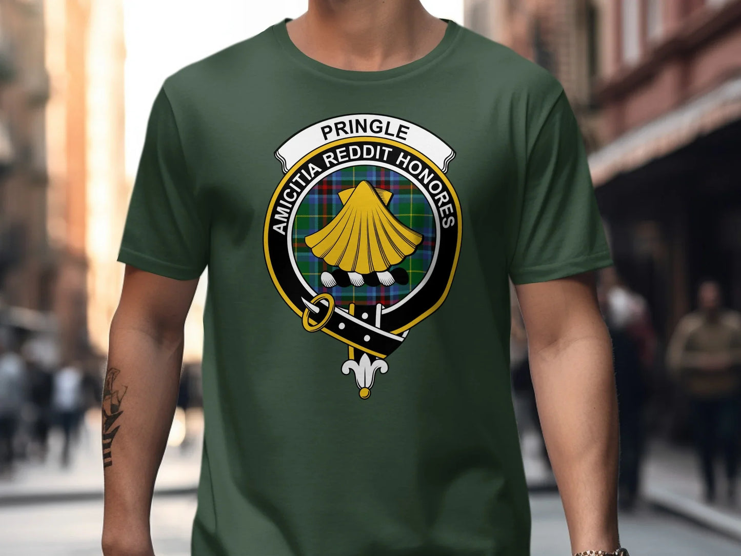 Pringle Coat of Arms Tartan Crest Graphic T-Shirt product type