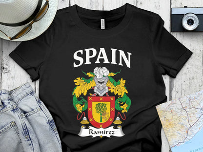 Spain Ramirez Family Crest Graphic T-shirt product