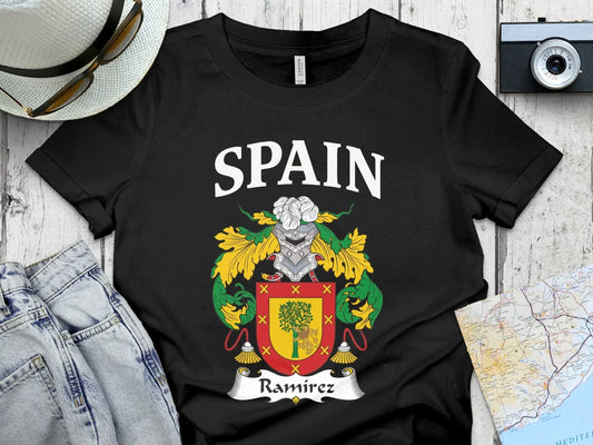 Spain Ramirez Family Crest Graphic T-shirt product