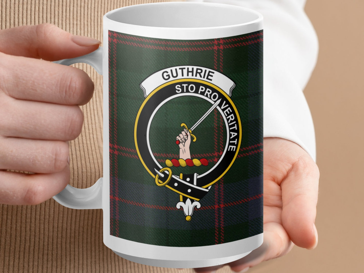 Clan Guthrie Sto Pro Veritate Scottish Tartan Mug - Living Stone Gifts