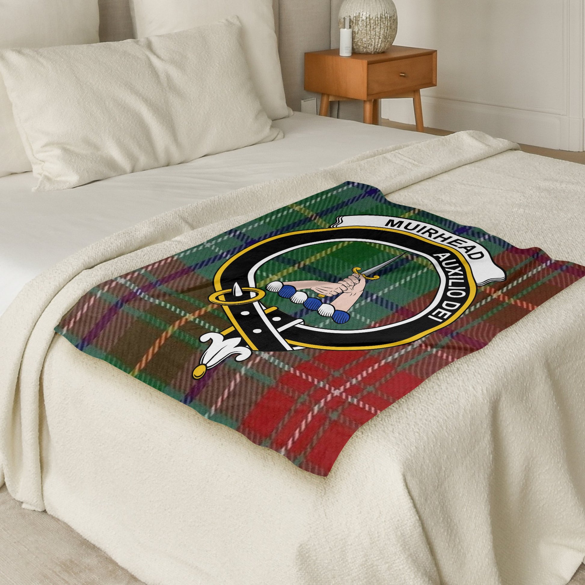 Scottish Clan Muirhead Tartan Plaid Throw Blanket - Living Stone Gifts