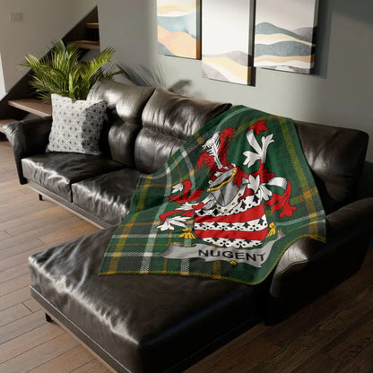 Personalized Nugent Family Crest Tartan Blanket product
