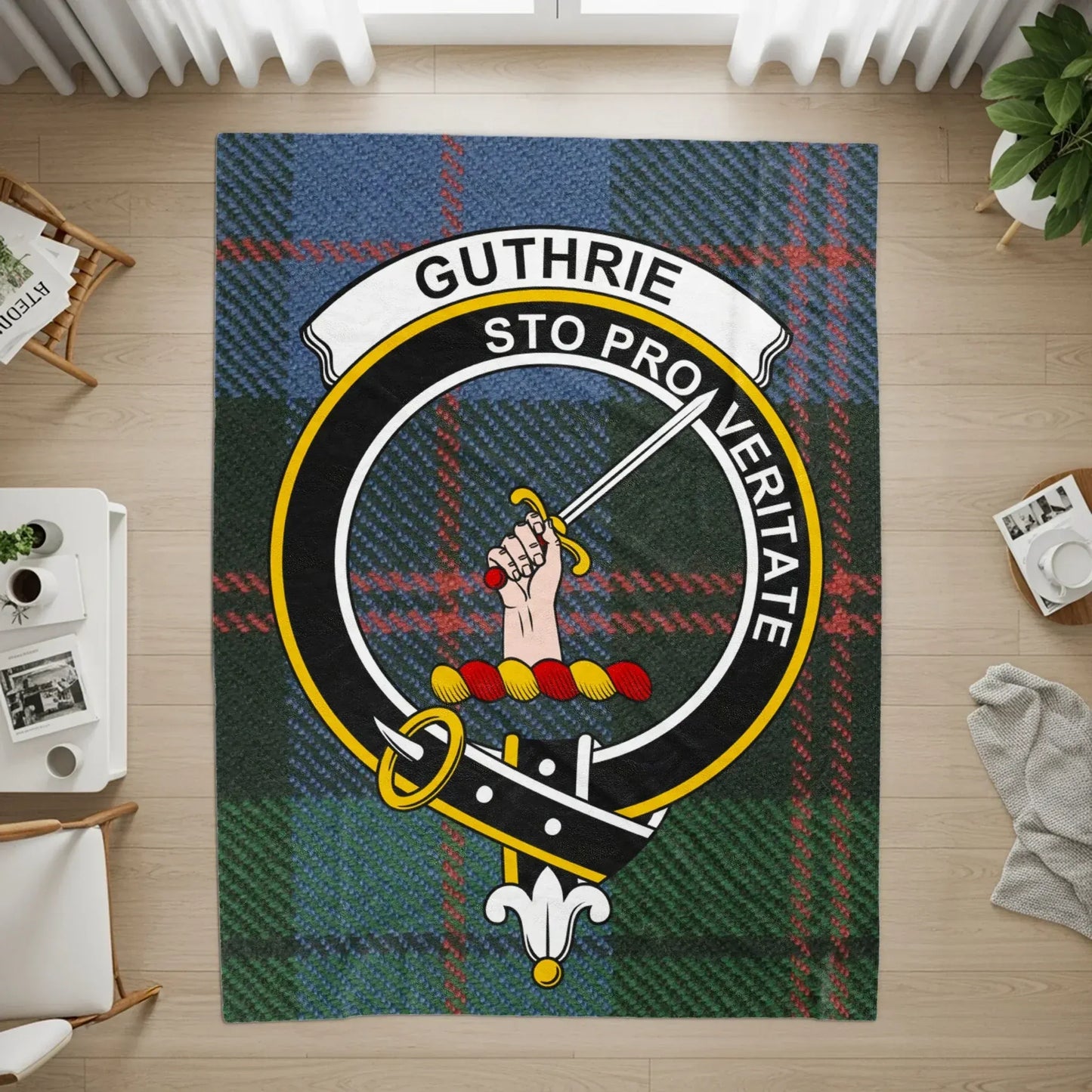 Guthrie Sto Pro Veritate Plaid Emblem Room Decor Product
