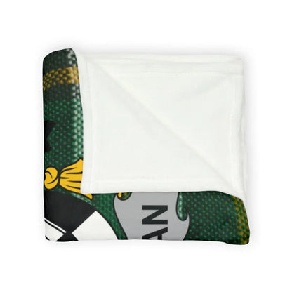 Vibrant Green Detailed Emblem Cozy Warm Blanket product