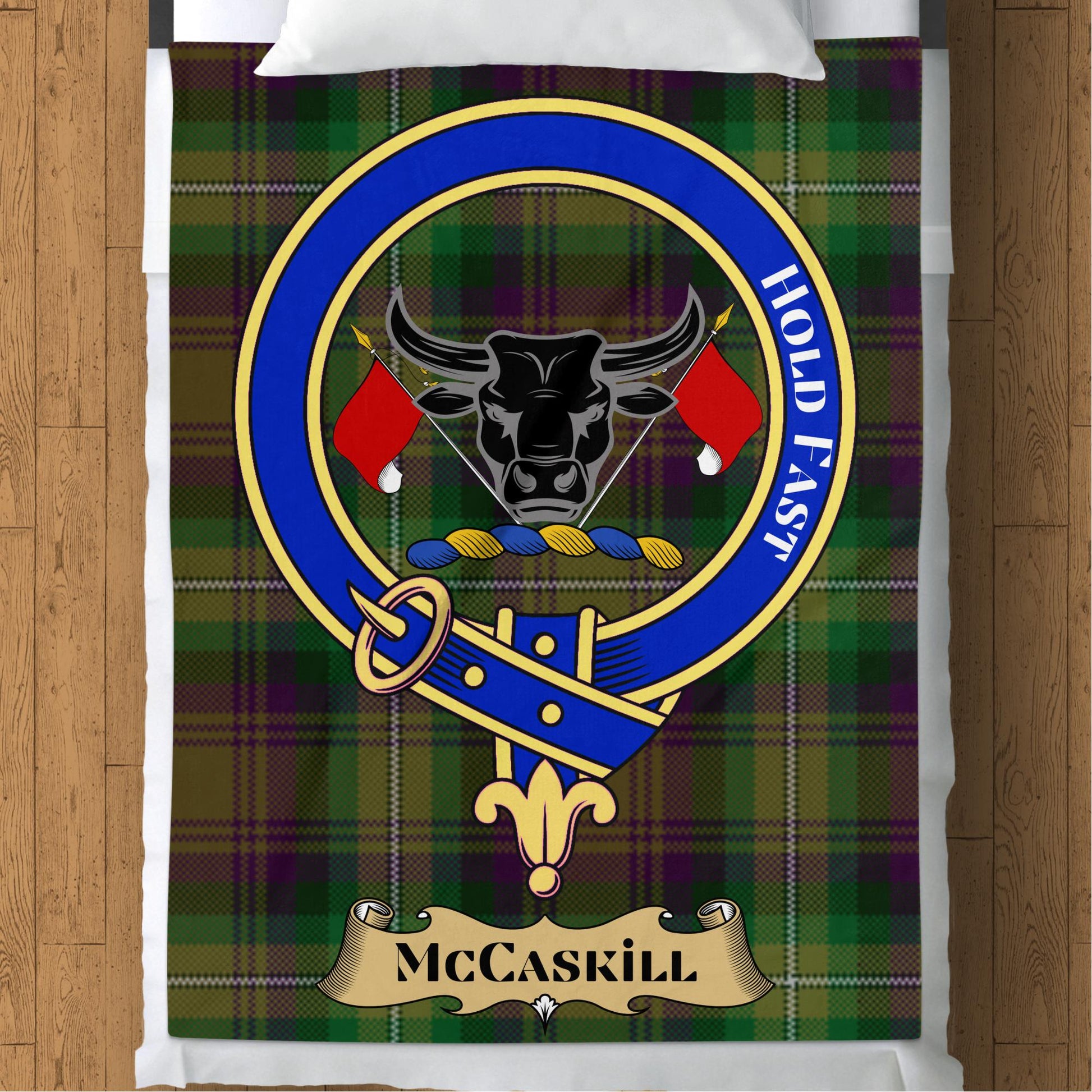 Scottish Clan McCaskill Tartan Throw Blanket - Living Stone Gifts