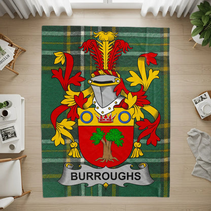 Burroughs Family Crest Tartan Plaid Rug product