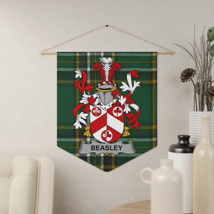 Beasley Family Crest Tartan Background Wall Decor product